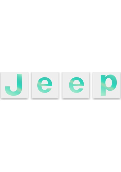 Jeep Wrangler 2015 - 2018 Ön Jeep Amblem Sticker (Mavi Mercan)