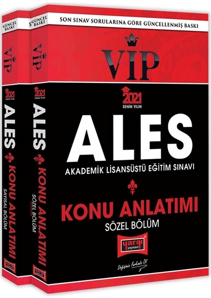 ALES VIP Sayısal – Sözel Bölüm Konu Kitabı Seti (2 Kitap)