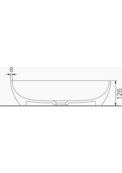 Dies 50 x 38 cm Beyaz Tezgah Üstü Lavabo Ince Kenar