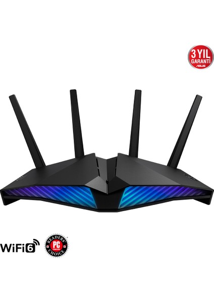 ASUS RT-AX82U WIFI6 Dual Band Gaming Extendable Router-Aura RGB-Mobile Gaming Mod-Gaming  Port-4G 5G Mobile Tethering-AiProtection