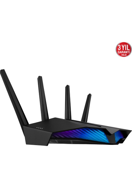 ASUS RT-AX82U WIFI6 Dual Band Gaming Extendable Router-Aura RGB-Mobile Gaming Mod-Gaming  Port-4G 5G Mobile Tethering-AiProtection