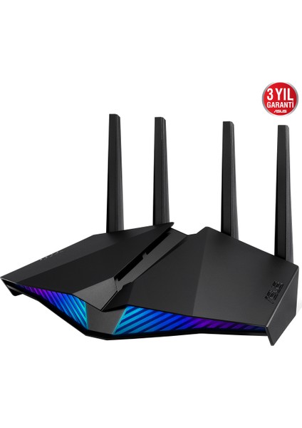 ASUS RT-AX82U WIFI6 Dual Band Gaming Extendable Router-Aura RGB-Mobile Gaming Mod-Gaming  Port-4G 5G Mobile Tethering-AiProtection