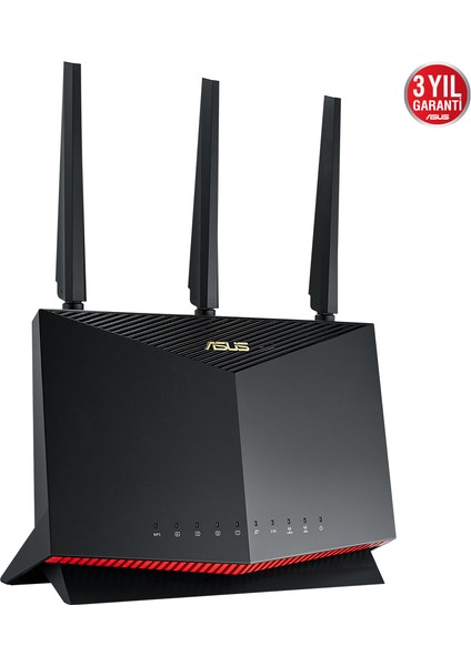 ASUS RT-AX86U WIFI6 Dual Band Gaming Extendable Router-4G 5G Mobile Tethering-AiProtection