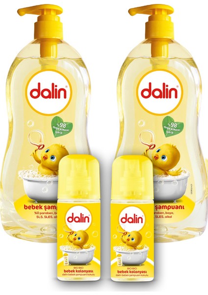 Şampuan Klasik 700 ml x 2 + Dalin Bebek Kolonyası Bıcı Bıcı 100 ml x 2
