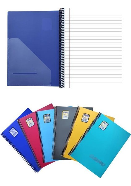 Chromo (A4) 80 Yp Pp Kapak Spiralli Defter Çizgili 6'lı