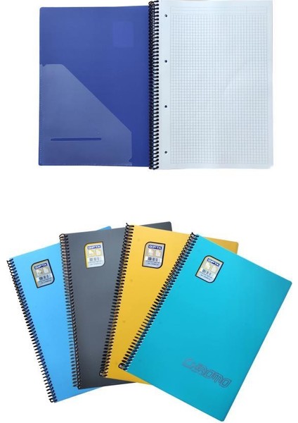 Chromo (A4) 80 Yp. Pp Kapak Spiralli Defter - Kareli 4'lü
