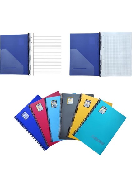 Chromo Sip. Pp. Kapak 100 Yp.defter A4 3 Çizgili + 3 Kareli