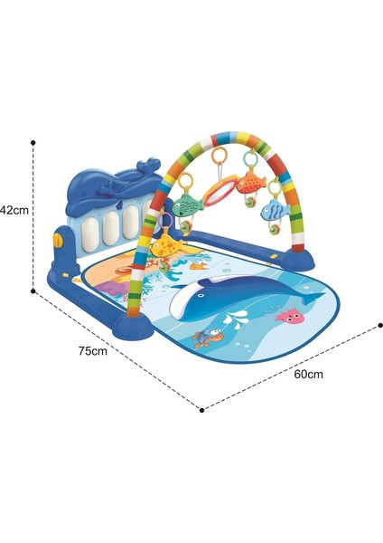Babycim Balina Piyanolu Oyun Halısı