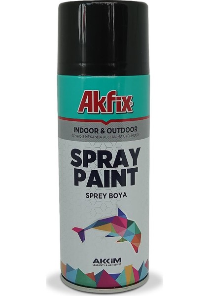 Akrilik Sprey Boya 400ml Parlak Siyah