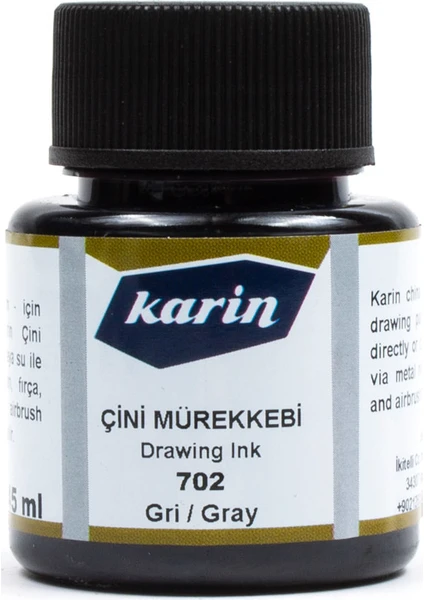 Çini Mürekkebi 45 ml Gri