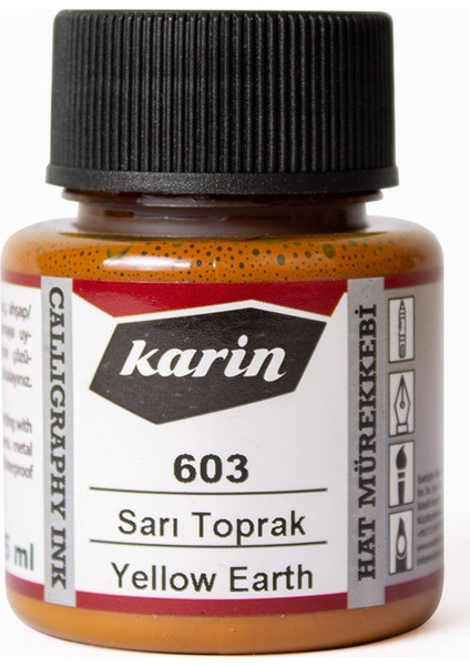 Hat Mürekkebi 45 ml Sarı Toprak