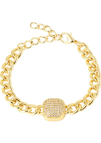 Altın Kaplama Zirkon Taşlı Bileklik