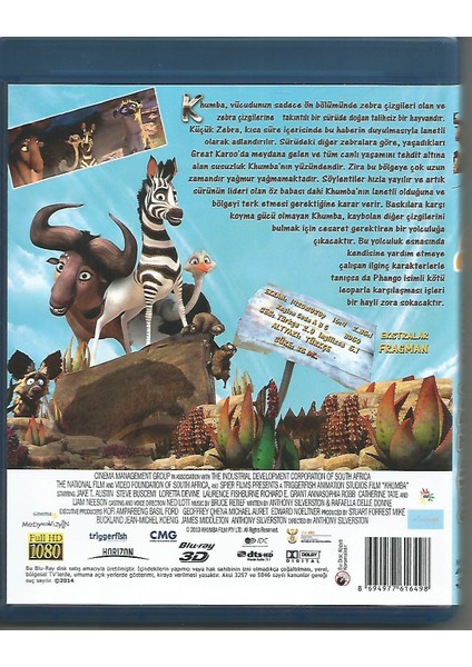 Cesur Zebra (Khumba) 3D Blu-Ray