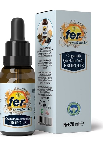 Organik Çörekotu Yağlı Propolis 20 ml