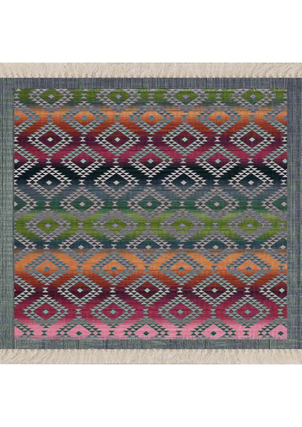 Kilim Desenli Etnik Dijital Baskı Yıkanabilir Modern Salon Halı ve Yolluk