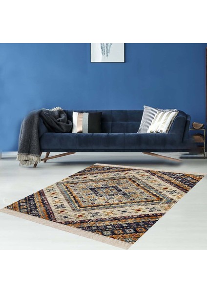 Kilim Desenli Etnik Dijital Baskı Yıkanabilir Otantik Salon Halı ve Yolluk