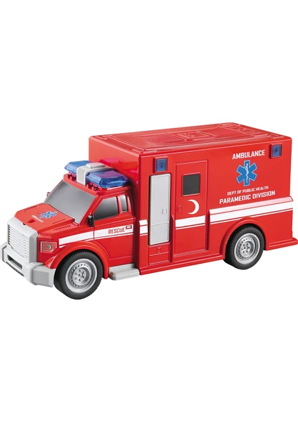 Nitro Speed Polis Ambulans 1:20 Sesli Işıklı Kırmızı