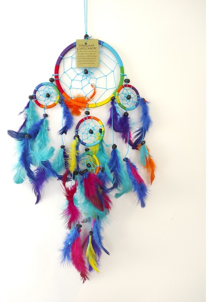 Düş Kapanı Rüya Kapanı Dream Catcher 12cm Renkli
