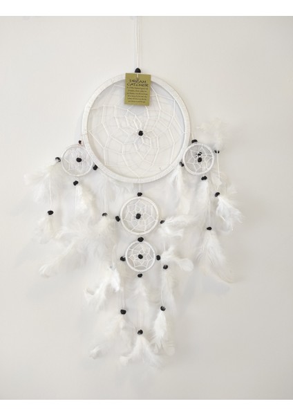 Düş Kapanı Rüya Kapanı Dream Catcher 17cm Beyaz