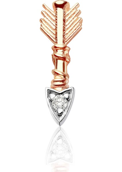 Pırlanta Ok Görünümlü Tragus Küpe