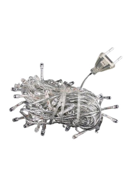 CT-8500B 10 mt Eklenebilir 100 Ledli Beyaz Yılbaşı Süsü