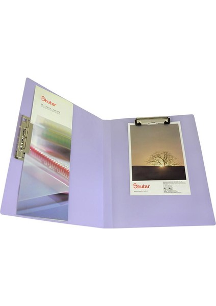 Sıkıştırmalı Sunum Dosyası Çift Mekanizma FB201B Mor modelleri