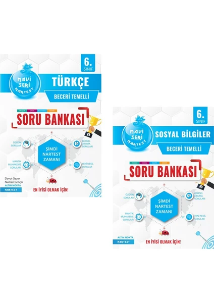 Nartest Yayınevi 6. Sınıf Türkçe ve Sosyal Bilgiler Soru Bankası