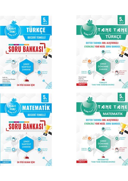 5. Sınıf Türkçe ve Matematik Soru Bankası ve Defter Tadında Tane Tane Seti