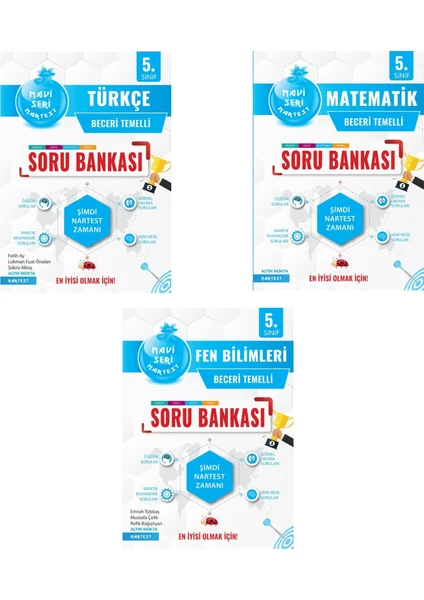 Nartest Yayınevi 5. Sınıf Türkçe Matematik ve Fen Bilimleri Soru Bankası