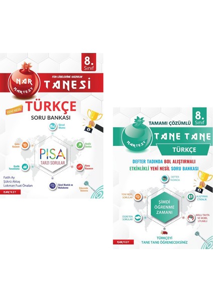 8. Sınıf Nar Tanesi Türkçe Altın Sorular ve Defter Tadında Tane Tane