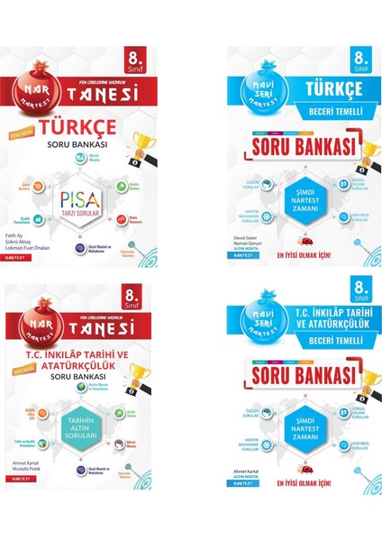 8. Sınıf Nar Tanesi ve Mavi Türkçe İnkılap Tarihi Soru Bankası