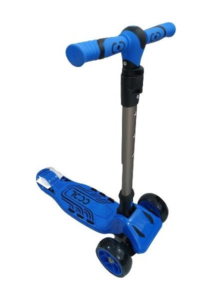 Furkan Toys Cool Wheels LED Işıklı Katlamalı 3 Tekerlekli Twist Çocuk Scooter - Mavi