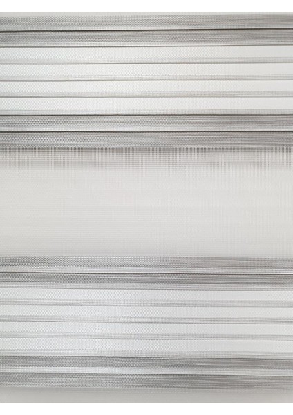 Geniş Pliseli Renk Geçişli Gri Zebra Stor Perde MZ298 modelleri