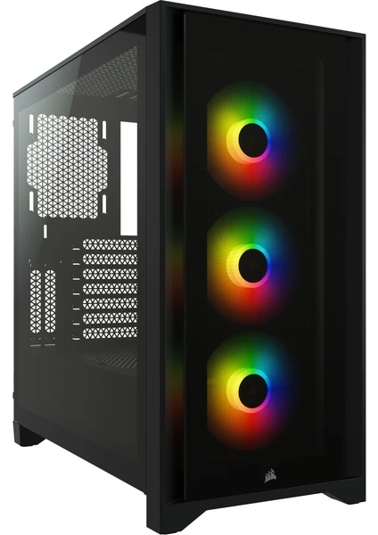 BKC-1204 iCUE 4000X RGB Tempered Glass Mid-Tower Siyah Bilgisayar Kasa CC-9011204-WW