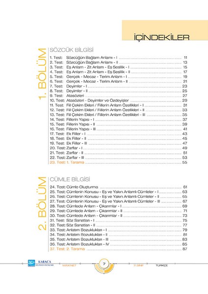 Maxnet 7. Sınıf Türkçe Soru Kitabı