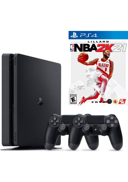 Playstation 4 Slim + 2.Dualshock + PS4 Nba 2K21