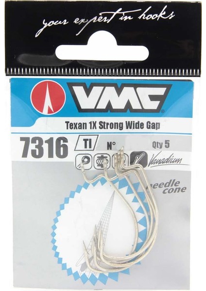 Texan 1x Strong Wide Gap Worm Olta İğnesi