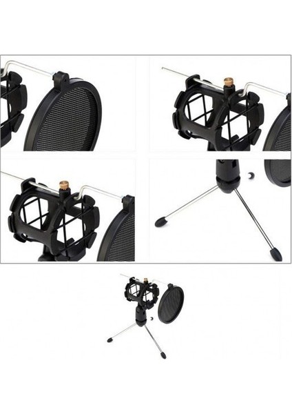 Masa Üstü Pop Filtreli Mikrofon Tutucu Stand modelleri