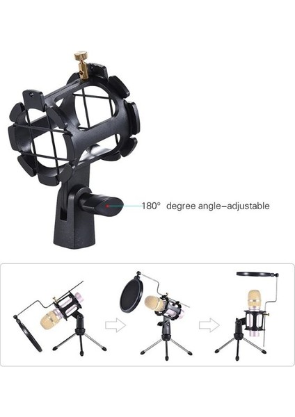 Masa Üstü Pop Filtreli Mikrofon Tutucu Stand fırsatları