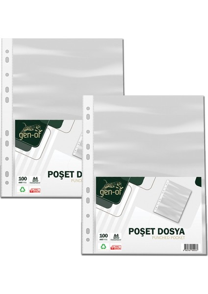Şeffaf Poşet Dosya 100 Adet A4 Boyutunda İki Paket ile Evraklarınızı Güvenle Saklayın