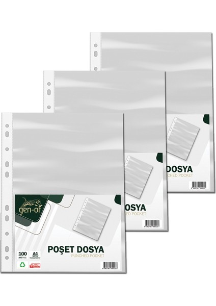 Poşet Dosya 100'lü 3 Paket