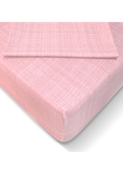 Ranforce 160x200 cm Lastikli Çarşaf Seti - Toz Pembe