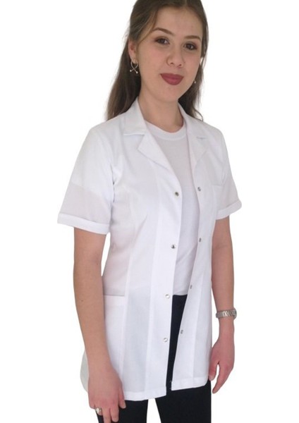 Doktor Kadın Kısa Kol Alpaka Önlük