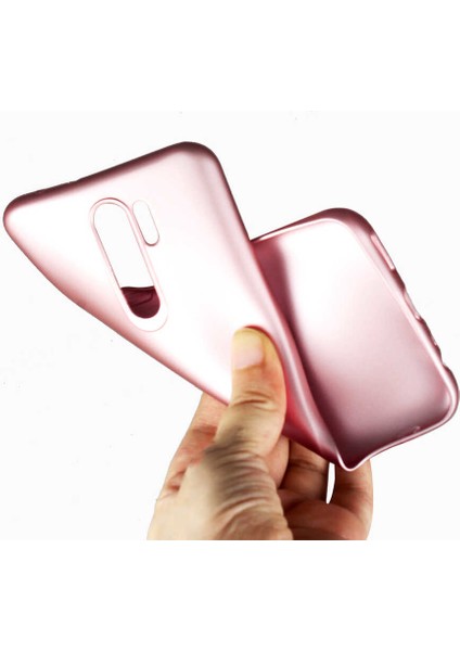 Xiaomi Redmi 9 Kılıf Mat Premium Silikon Kılıf Rose + Cam Ekran Koruyucu modelleri