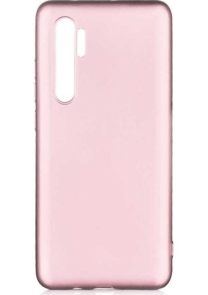 Xiaomi Mi Note 10 Lite Kılıf Mat Premium Silikon Kılıf Rose + 360 Full Body Ekran Koruyucu (Ön Arka)