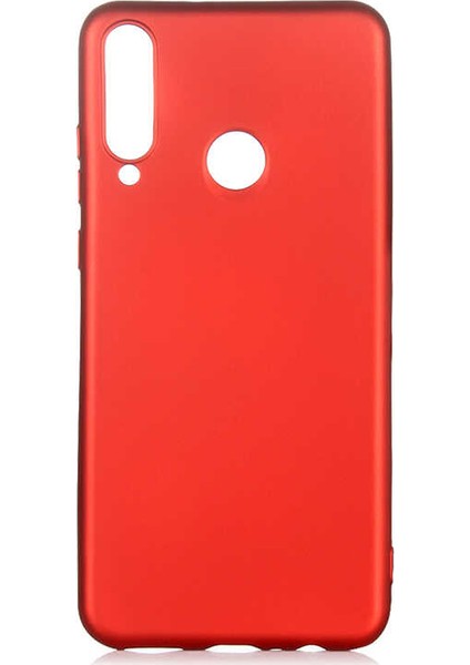 Huawei Y6P Kılıf Mat Premium Silikon Kılıf Kırmızı