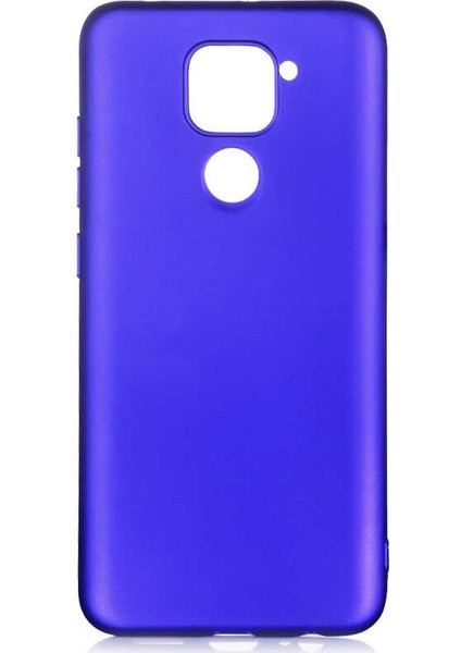 Xiaomi Redmi Note 9 Kılıf Mat Premium Silikon Kılıf Lacivert + Cam Ekran Koruyucu