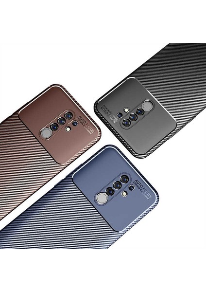 Xiaomi Redmi 9 Kılıf Karbon Desenli Lux Negro Silikon Lacivert + Tam Kaplayan 5D Cam Ekran Koruyucu fiyatları