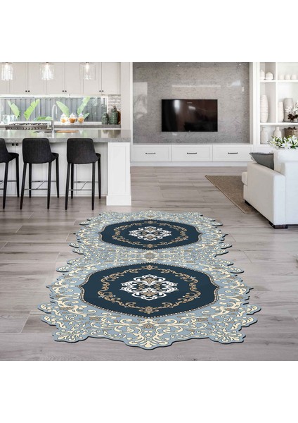 Antoryum Lazer Kesim Kaymaz Taban Dijital Baskı Halı ST600154GR06