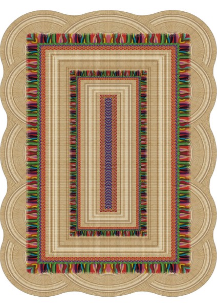 Begonya Lazer Kesim Kaymaz Taban Dijital Baskı Halı ST600167VZ02 modelleri